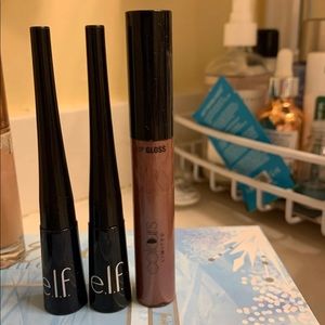 Elf eyeliners and FREE lipgloss bonus